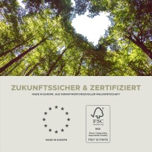 Kulissen-Esstisch >Motion< ausziehbar in Grau/Kaschmir - 150-190x76x90cm (BxHxT)