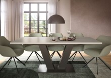 Kulissen-Esstisch >Motion< ausziehbar in Grau/Kaschmir - 150-190x76x90cm (BxHxT)