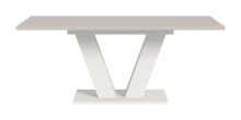 Kulissen-Esstisch >Motion< ausziehbar, Weiß/Kaschmir - 150-190x76x90cm (BxHxT)