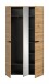 Garderobenschrank >Canu< in Basalt grau/Artisan Eiche Dekor - 105x190x37 (BxHxT)