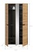 Garderobenschrank >Canu< in Basalt grau/Artisan Eiche Dekor - 105x190x37 (BxHxT)