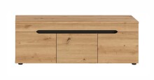 Schuhbank >Canu< in Basalt grau/Artisan Eiche Nachbildung - 120x43x37cm (BxHxT)
