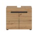 Waschbeckenunterschrank >Canu< in Basalt /Artisan Eiche Dekor - 63x55x34 (BxHxT)