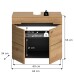 Waschbeckenunterschrank >Canu< in Basalt /Artisan Eiche Dekor - 63x55x34 (BxHxT)