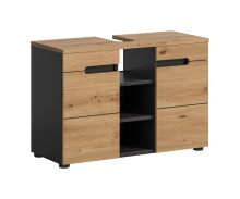 Waschbeckenunterschrank >Canu< in Basalt /Artisan...