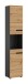 Hochschrank >Canu< in Basalt grau/Artisan Eiche Nachbildung - 38x193x34 (BxHxT)
