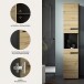 Hochschrank >Canu< in Basalt grau/Artisan Eiche Nachbildung - 38x193x34 (BxHxT)