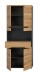 Hochschrank >Canu< in Basalt grau/Artisan Eiche Nachbildung - 76x193x34 (BxHxT)