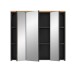 Badezimmerspiegelschrank >Canu< Basalt, Spiegel, Eiche Dekor - 80x73x21 (BxHxT)