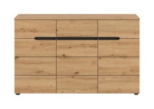 Kommode >Canu< in Basalt grau/Artisan Eiche Nachbildung - 130x81x41cm (BxHxT)