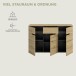 Kommode >Canu< in Basalt grau/Artisan Eiche Nachbildung - 130x81x41cm (BxHxT)