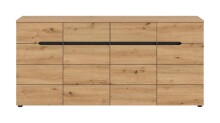 Kommode >Canu< in Basalt grau/Artisan Eiche Nachbildung - 173x81x41cm (BxHxT)