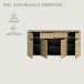 Kommode >Canu< in Basalt grau/Artisan Eiche Nachbildung - 173x81x41cm (BxHxT)