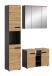 Badezimmer-Set >Canu< in Basalt grau/Artisan Eiche Dekor - 133x193x34cm (BxHxT)