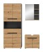 Badezimmer-Set >Canu< in Basalt grau/Artisan Eiche Dekor - 154x193x34cm (BxHxT)