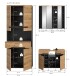 Badezimmer-Set >Canu< in Basalt grau/Artisan Eiche Dekor - 171x193x34cm (BxHxT)