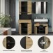 Badezimmer-Set >Canu< in Basalt grau/Artisan Eiche Dekor - 171x193x34cm (BxHxT)