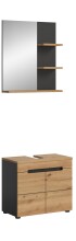 Badezimmer-Set >Canu< in Basalt grau/Artisan Eiche...
