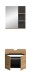 Badezimmer-Set >Canu< in Basalt grau/Artisan Eiche Dekor - 63x193x34cm (BxHxT)