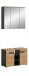 Badezimmer-Set >Canu< in Basalt grau/Artisan Eiche Dekor - 80x193x34cm (BxHxT)