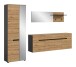 Garderoben-Set >Canu< in Basalt grau/Artisan Eiche Dekor - 256x190x37cm (BxHxT)