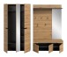 Garderoben-Set >Canu< in Basalt grau/Artisan Eiche Dekor - 240x190x37cm (BxHxT)
