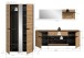 Garderoben-Set >Canu< in Basalt grau/Artisan Eiche Dekor - 296x190x37cm (BxHxT)
