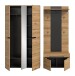 Garderoben-Set >Canu< in Basalt grau/Artisan Eiche Dekor - 200x190x37cm (BxHxT)