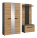 Garderoben-Set >Canu< in Basalt grau/Artisan Eiche Dekor - 200x190x37cm (BxHxT)