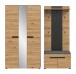 Garderoben-Set >Canu< in Basalt grau/Artisan Eiche Dekor - 200x190x37cm (BxHxT)