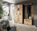 Garderoben-Set >Canu< in Basalt grau/Artisan Eiche Dekor - 200x190x37cm (BxHxT)