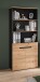 Aktenregal >Canu< in Basalt grau/Artisan Eiche Nachbildung - 80x189x37cm (BxHxT)