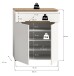 Schuhkommode >Canu< in Weiß - 80x94x37cm (BxHxT)