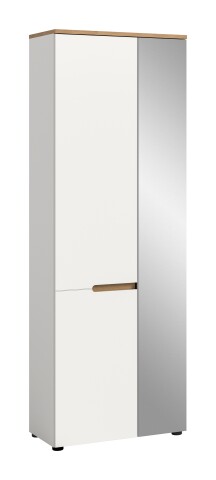 Garderobenschrank >Canu< in Weiß - 65x190x37cm (BxHxT)