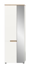 Garderobenschrank >Canu< in Weiß - 65x190x37cm (BxHxT)