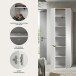 Garderobenschrank >Canu< in Weiß - 65x190x37cm (BxHxT)