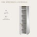 Garderobenschrank >Canu< in Weiß - 65x190x37cm (BxHxT)