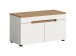 Schuhbank >Canu< in Weiß / Artisan Eiche Dekor - 80x45x37cm (BxHxT)