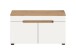 Schuhbank >Canu< in Weiß / Artisan Eiche Dekor - 80x45x37cm (BxHxT)