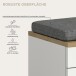 Schuhbank >Canu< in Weiß / Artisan Eiche Dekor - 80x45x37cm (BxHxT)
