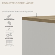 Garderoben-Set >Canu< in Weiß / Artisan Eiche Dekor - 160x190x37cm (BxHxT)