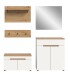 Garderoben-Set >Canu< in Weiß / Artisan Eiche Dekor - 175x190x37cm (BxHxT)