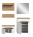 Garderoben-Set >Canu< in Weiß / Artisan Eiche Dekor - 175x190x37cm (BxHxT)