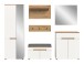 Garderoben-Set >Canu< in Weiß / Artisan Eiche Dekor - 255x190x37cm (BxHxT)