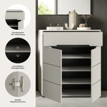 Schuhkommode >Canu< in Kaschmir - 80x94x37cm (BxHxT)