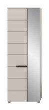 Garderobenschrank >Canu< in Kaschmir / Spiegel - 65x190x37cm (BxHxT)