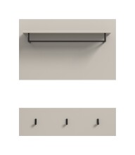 Garderobenpaneel >Canu< in Kaschmir - 80x73x27cm (BxHxT)