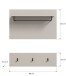 Garderobenpaneel >Canu< in Kaschmir - 80x73x27cm (BxHxT)