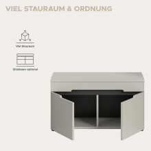 Schuhbank >Canu< in Kaschmir - 80x45x37cm (BxHxT)