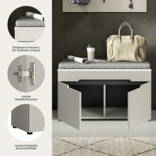 Schuhbank >Canu< in Kaschmir - 80x45x37cm (BxHxT)